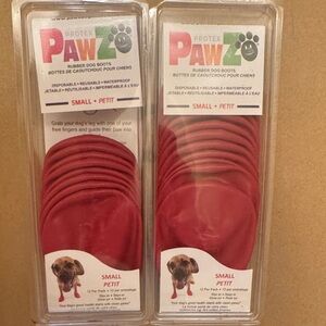 PAWZ Red Rubber Dog Boots